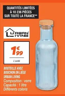 Netto URBAN LIVING Bouteille avec bouchon en liège offre