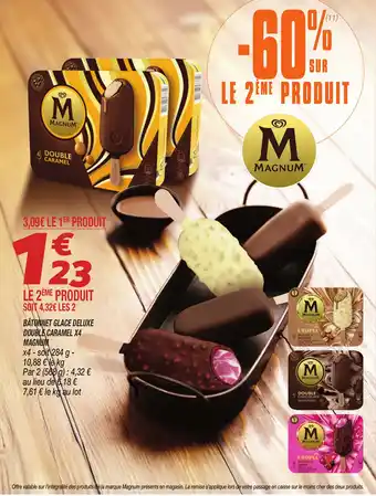 MAGNUM Batonnet glace deluxe double caramel x4