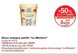 Monoprix LA MÉMÈRE Glace mangue vanille offre