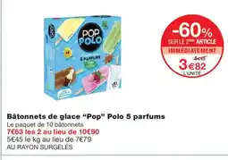 Monoprix POP Bâtonnets de glace Polo 5 parfums offre