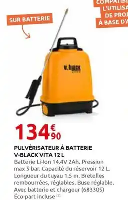 Rural Master PULVÉRISATEUR À BATTERIE V-BLACK VITA offre