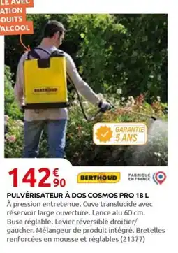 Rural Master PULVÉRISATEUR À DOS COSMOS PRO offre