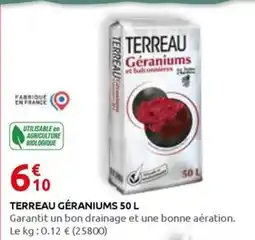 Rural Master TERREAU GÉRANIUMS offre