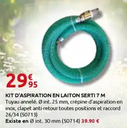 Rural Master KIT D'ASPIRATION EN LAITON SERTI offre