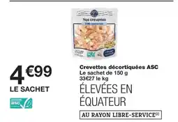 Monoprix Crevettes décortiquées ASC offre