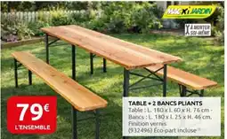 Rural Master TABLE + 2 BANCS PLIANTS offre