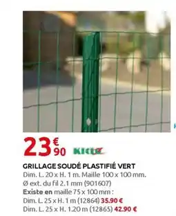 Rural Master GRILLAGE SOUDÉ PLASTIFIÉ VERT offre