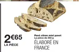 Monoprix Pavé citron miel pavot offre