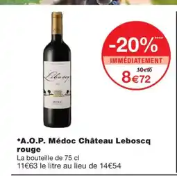 Monoprix A.O.P. Médoc Château Leboscq rouge offre