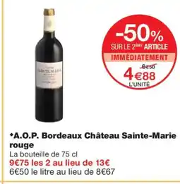 Monoprix A.O.P. Bordeaux Château Sainte-Marie offre