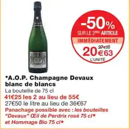 Monoprix A.O.P. Champagne Devaux blanc de blancs offre