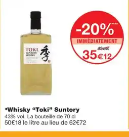 Monoprix TOKI Whisky Suntory offre