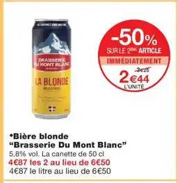 Monoprix BRASSERIE DU MONT BLANC Bière blonde offre