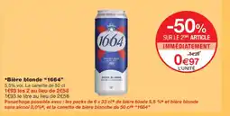 Monoprix 1664 Bière blonde offre