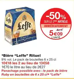 Monoprix LEFFE Bière Rituel offre