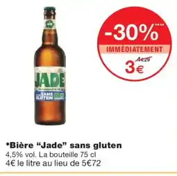 Monoprix JADE Bière sans gluten offre
