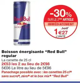 Monoprix RED BULL Boisson énergisante regular offre