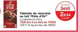 Monoprix CÔTE D'OR Tablette de chocolat au lait offre