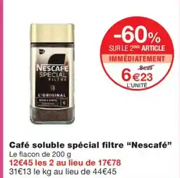 Monoprix NESCAFE Café soluble spécial filtre offre
