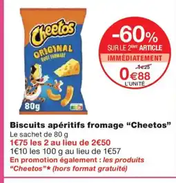 Monoprix CHEETOS Biscuits apéritifs fromage offre