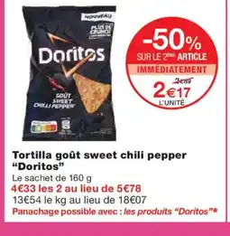 Monoprix DORITOS Tortilla goût sweet chili pepper offre