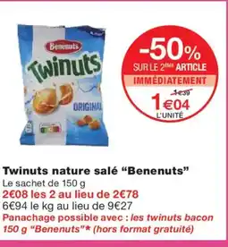 Monoprix BENENUTS Twinuts nature salé offre
