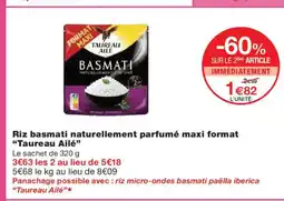 Monoprix TAUREAU AILÉ Riz basmati naturellement parfumé maxi format offre