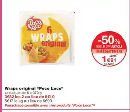 Monoprix POCO LOCO Wraps original offre
