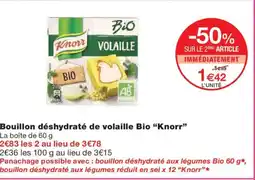 Monoprix KNORR Bouillon déshydraté de volaille Bio offre