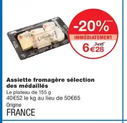 Monoprix Assiette fromagère sélection des médaillés offre