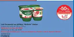 Monoprix ACTIVIA Lait fermenté au bifidus fraise offre