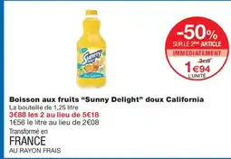 Monoprix SUNNY DELIGHT Boisson aux fruits doux California offre