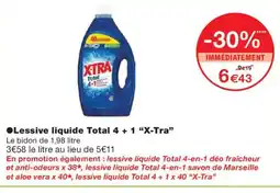 Monoprix X-TRA Lessive liquide Total 4 + 1 offre