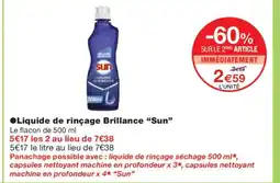 Monoprix SUN Liquide de rinçage Brillance offre