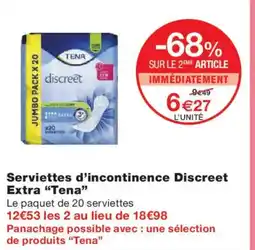 Monoprix TENA Serviettes d'incontinence Discreet Extra offre