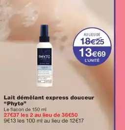 Monoprix PHYTO Lait démêlant express douceur offre