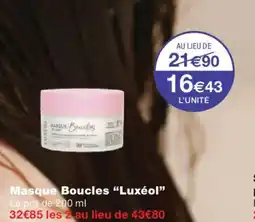 Monoprix LUXÉOL Masque Boucles offre