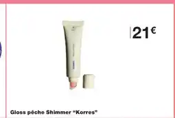 Monoprix KORRES Gloss pêche Shimmer offre