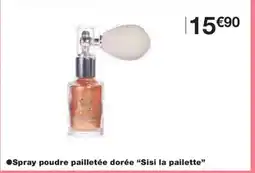 Monoprix SISI LA PAILETTE Spray poudre pailletée dorée offre