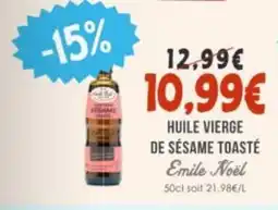 Naturalia EMILE NOËL Huile vierge de sésame toasté offre