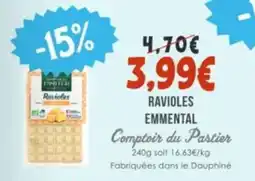 Naturalia COMPTOIR DU PASTIER Ravioles emmental offre
