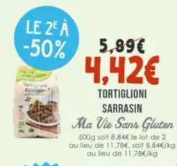 Naturalia MA VIE SANS GLUTEN Tortiglioni sarrasin offre