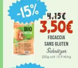 Naturalia SCHNITZER Focaccia sans gluten offre