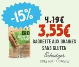 Naturalia SCHNITZER Baguette aux graines sans gluten offre