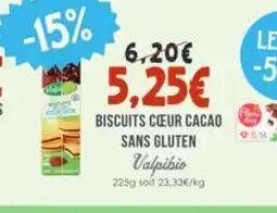 Naturalia VALPIBIO Biscuits cœur cacao sans gluten offre