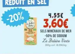 Naturalia LA BALEINE VERTE Sels minéraux de mer -50% de sodium offre