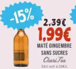 Naturalia CHARI TEA Maté gingembre sans sucres offre