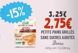 Naturalia BORSA Petits pains grillés sans sucres ajoutés offre
