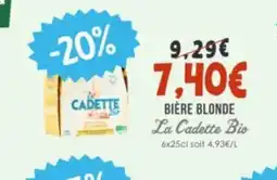Naturalia LA CADETTE BIO Bière blonde offre