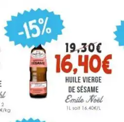 Naturalia EMILE NOËL Huile vierge de sésame offre